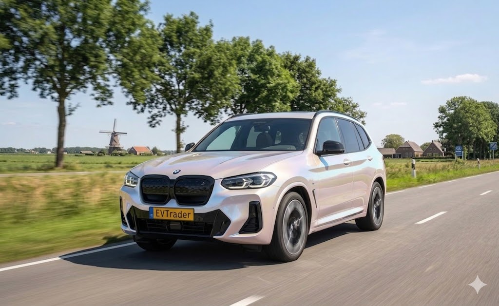 BMW iX3 op de weg - EVTrader® Leasing