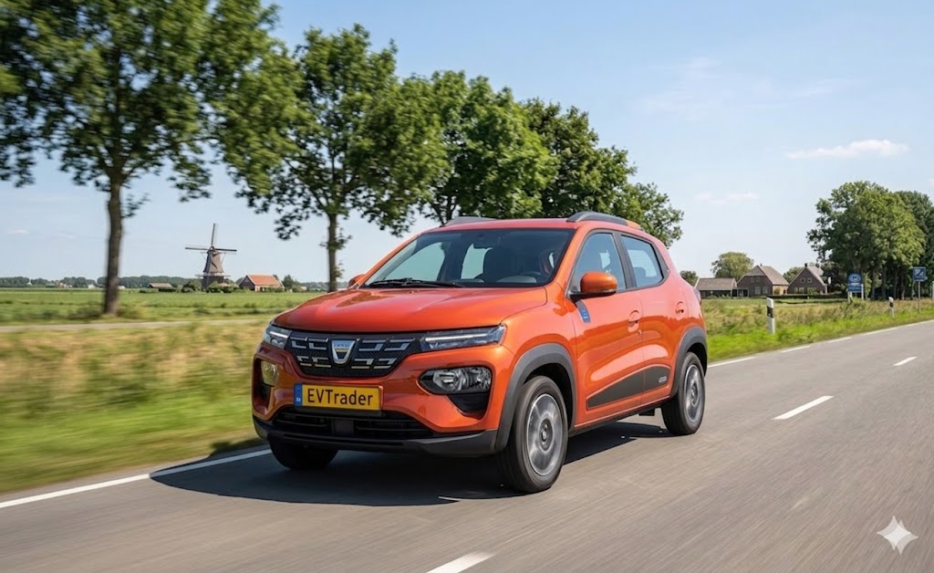 Dacia Spring op de weg - EVTrader® Leasing