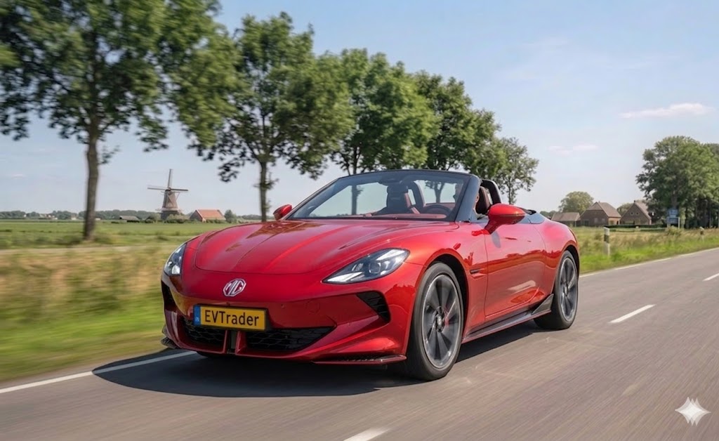 MG Cyberster op de weg - EVTrader® Leasing