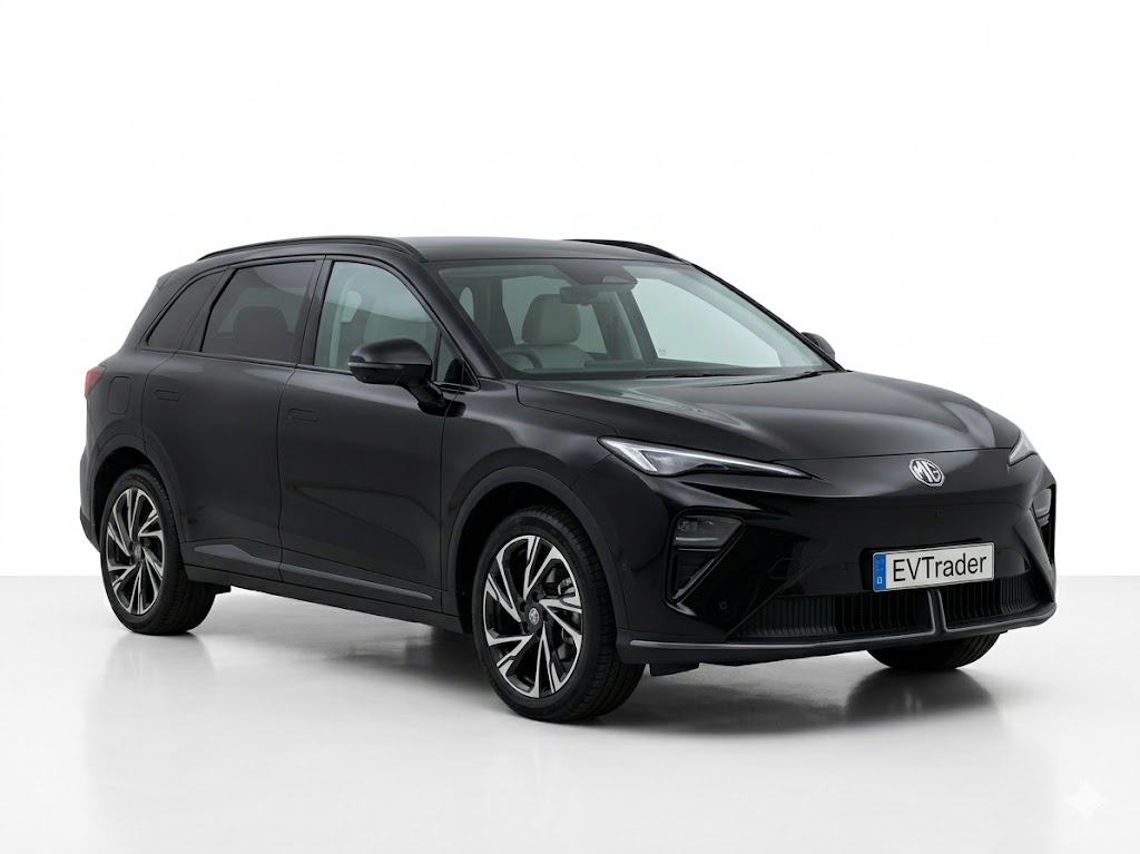 Zijaanzicht van de elektrische MG S6 EV op witte achtergrond voor Operational Lease bij EVTrader®