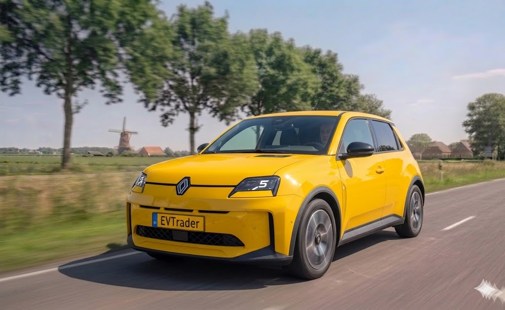 Renault 5 Electric op de weg - EVTrader® Leasing