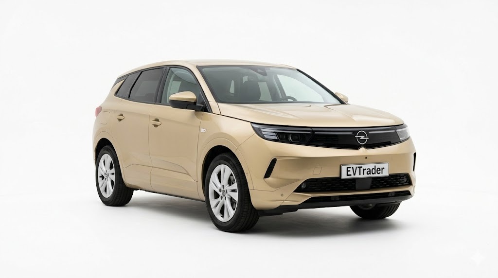 Zijaanzicht van elektrische Opel Grandland X – Ontdek onze zakelijke Operational Lease Deals bij EVTrader®