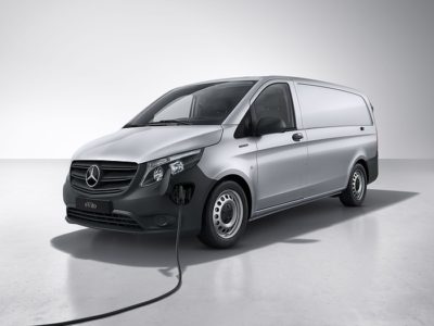 Electric Mercedes-Benz eVito charging